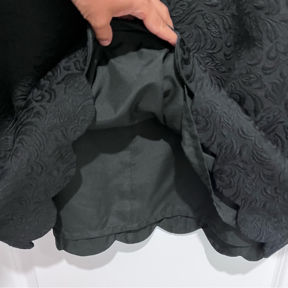 RSVP by Talbots Floral Matelasse Scalloped-Hem Dress in Black Size 22W - Picture 5 of 10